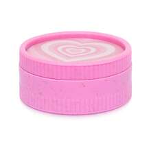 1pc 55mm Plastic Grinder With Cute Pattern Sticker, 4 Patterns Available, Portable And Practical, Suitable As Birthday, Holiday, Christmas Gift