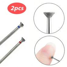 2 mũi khoan móng tay kim cương, hình ngọn lửa kiểu Nga, dụng cụ loại bỏ lớp biểu bì, phụ kiện làm móng nghệ thuật - Nhiều màu - Xem 7