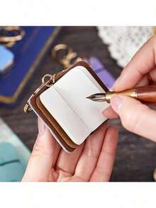 1pc Mini Journal Notebook Keychain, Portable Multi-Color Paper Planner For Various Scenarios, Portable Journal |     Stylish Cover |     Cover-Halloween,Christmas,Fall,Winter, Supplies, - Youmeng 2 - View 4