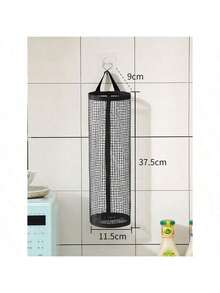 1PCS Wall Mounted Garbage & Plastic Bag Organizer, Durable Plastic Under-Cabinet Kitchen Trash Bag Storage Holder & Dispenser With Woven Mesh Pocket, Removable High-Capacity Shopping/Grocery Bag Collector & Sorting Hanging Bag, Space-Saving Open Storage Design For Garbage Bags, Trash Bags, Plastic Bags, Recycling Bags & Shoe Covers, No-Drill Adhesive Or Screw Mounting Options, Sleek Countertop Clutter-Reduction Storage Solution For Kitchen, Pantry, Under Sink, Laundry Room, Bathroom, RV, Dorm & Apartments, Household "Storage God" Trash Bag Organizer - 彩色 - 查看 10