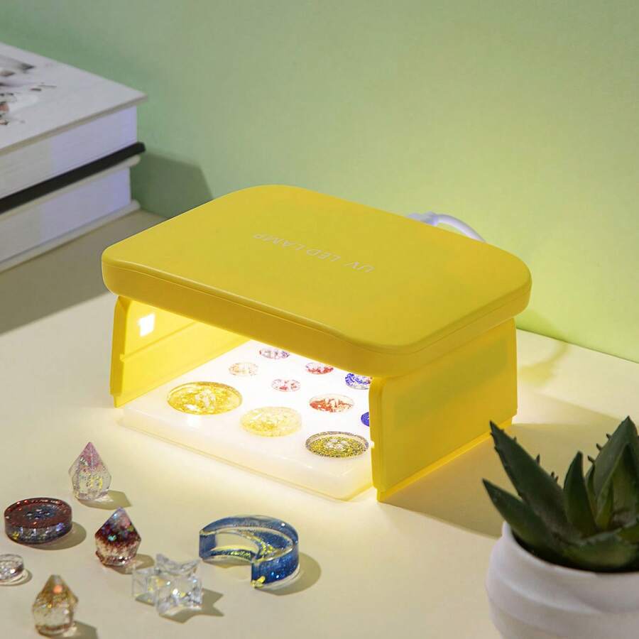 双面速干紫外线UV固化灯，含38颗灯珠，美甲光疗机，UV胶水快速固化灯 - 彩色 - 查看 1