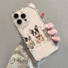 Funda de Teléfono Impresa, Compatible con 15 Pro///12, con Diseños de Olas Crema, Patrones Artísticos y una Funda Transparente para Modelos como Fashion Xs/16/Plus/11/13. - Blanco - Ver 6