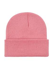 定制刺绣纯色针织帽，男女皆宜的多功能翻边休闲保暖冬季针织帽，送给朋友、家人和朋友的绝佳圣诞礼物 - 彩色 - 查看 12