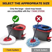 6 Pack Mop Head Replacements For O-Cedar, Spin Mop Replacement Head Compatible With Easywring 1-Tank Mop Refill, Microfiber, Machine Washable, Easy To Replace, Deep Cleaning - White - View 8