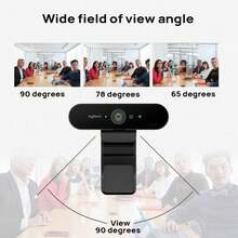 Logitech C1000e 4K超清攝影機 廣角鏡頭 自動對焦功能 內建雙麥克風 紅外線室外部自動追蹤 網路課程直播使用 黑色 - 黑色 - 查看 1