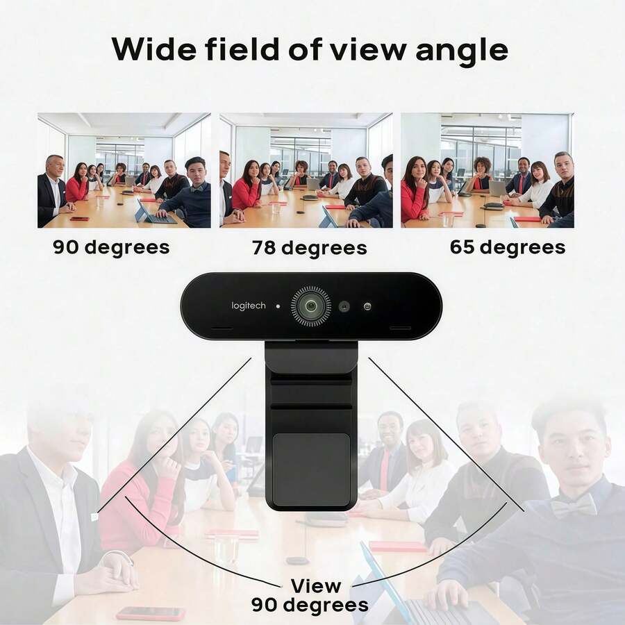 Logitech C1000e 4K超清攝影機 廣角鏡頭 自動對焦功能 內建雙麥克風 紅外線室外部自動追蹤 網路課程直播使用 黑色 - 黑色 - 查看 1