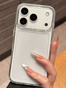Étui de protection en acrylique transparent et antichoc compatible avec 17 Pro Max/17 Pro/17/17 Air/16/16 Pro Max/16 Pro/16 Plus/15/14/13 Pro Max/14 Pro Max/14 Pro/14 Plus/13 Pro/12 Pro Max/12/12 Pro/11. Coque arrière rigide avec protection de type bumper, transparente. - Transparent - Voir 3