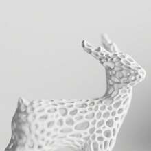 ORIZZONTE Set Of 2 Christmas Reindeer Sculptures – Geometric Design And Organic Perforated Structure – Modern Decorations For Christmas, Home Or Office – Unique Gift Idea – 100% Made In Italy, Shipping From Italy - White - View 4