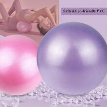 Pilates Ball 9 Inch With Pump 5.2oz For Exercise Home Workout Physical Therapy Yoga - Violet có bơm - Xem 5