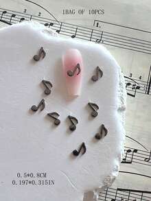 1 Bộ Trang Trí Móng Tay Hình Nốt Nhạc Bằng Kim Loại, Phụ Kiện Móng Tay 3D, Dụng Cụ Làm Móng - Nhiều màu - Xem 15