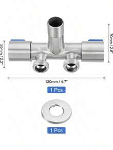 节水不锈钢马桶配件套装 - 包括小便器冲水阀、免钻孔增压器和带阴喷头的双用途角阀 - 轻松升级浴室，浴室配件，浴室工具