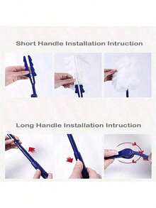 10合1可重复使用除尘掸套装，带可替换刷头，手持式除尘器，适用于家居、家具、电子产品、吊扇 - 高效静电除尘，清洁用品 - 彩色 - 查看 9