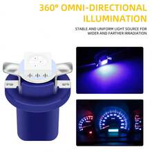 10个T5 B8.5D LED灯泡 5050SMD 汽车仪表盘指示灯 12V 汽车配件 - 均碼 - 查看 6