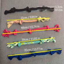 2 Stücke Hundeseil Spielzeug, strapazierfähiges Kauknochen Spielzeug für aggressive Kauer, interaktives Tauziehen und Zahnreinigung für kleine bis mittlere Hunderassen, zufällige Farbauswahl und Länge von 25cm bis 40cm - 2 Stück in zufälligen Farben und Größen - Übersicht 3