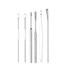 6pcs A Six-Piece Portable Ear Pick Set For Home Use, Including A Spiral Spring Ear Cleaning Tool, Ear Cleaning Kit, Ear Pick, Earwax Removal Kit, Earwax Remover, And Ear Scraper/Washing Tool.Ear Cleaning Kit,Ear Cleaner,Ear Wax Remover,Travel Essential,Travel Accessories,Travel,Stocking Stuffers For Adults,Limpiador De Oídos, - 隨機 - 查看 4