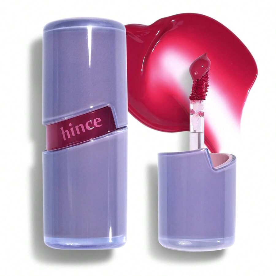 hince Raw Glow Lip Tint RAW CHERRY 10 4ml - Stain Glazed, Glossy Dewy Lip Gloss, Non Sticky & Long Wearing For Natural Glass Glow, Hydrating, Moisturizing Liquid Lipstick, Vegan - 生櫻桃 10 - 查看 1