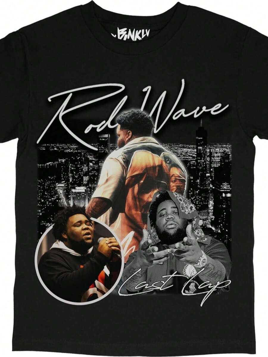 Rod Last Lap Tour 2025 Shirt Waves Vintage Streetwear Rapper Graphic Tee Shirt - màu đen - Xem 1