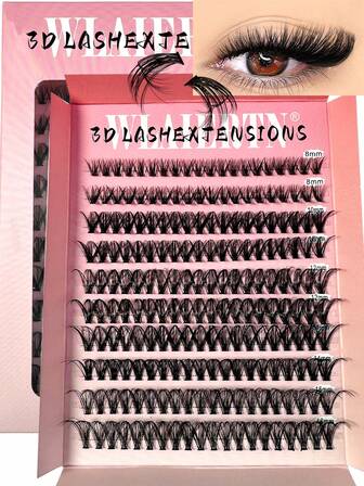 200Cluster False Eyelashes Set - 0.07mm, Mixed Length 9-17mm, D/DD Curl, Natural Fluffy Style, Dramatic Lashes, Reusable, Suitable For Beginners Lash Clusters, Eyelash Clusters, Individual Eyelashes, Lashes, Fake Lashes