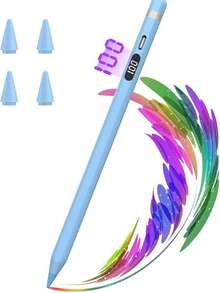 AOPCREZON 通用电容式触控笔，兼容 iPad 2018-2024，兼容 iPad Pencil 第 10 代和第 9 代，10 分钟快速充电，精准触控，书写流畅，倾斜灵敏度，兼容 Apple Pencil 1/2，防止意外触摸，多种颜色可选，磁性附件，最新兼容 iPad Pro Mini 6、Air 2025 2024 2023 2022 2021 2020 2019 2018，兼容 Apple Pencil，iPad Pencil - 彩色 - 查看 7