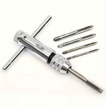 Adjustable Ratchet Tap Wrench M3-M8, Manual Tap Wrench With Forward And Reverse Rotation For Tapping - Multicolor - View 4