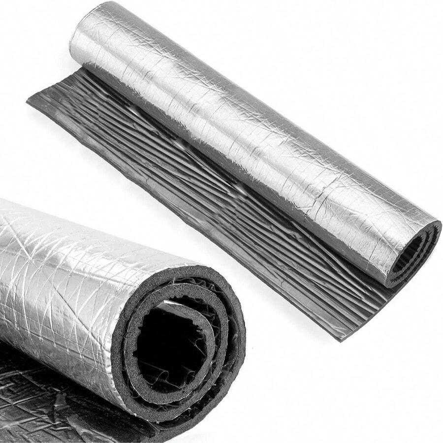 394 mil 10.76 sqft Car Heat Sound Deadener, Dampening Insulation, Firewall Heat Deadener, Noise Sound Deadener, Waterproof Sound Proof Sticker 40 inchx 40 inch - 1 m x 1 m, 40" x 40" - Ver 1