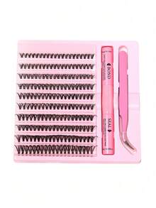 200 Clusters 30D 40D Mixed Capacity 8-16mm 0.07mm D Curl Thick & Curly False Eyelashes, Natural Soft Reusable For Beginners, Daily Makeup Or Outings