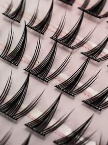 1 Box 100pcs Cartoon Cat Ear Design Natural Look False Eyelashes, No Glue, Manga Style & Natural Style, Wild Cat Eyelash Clusters, Sunflower Eyelashes, False Eyelashes, Fake Eyelashes, Ideal For Cosplay, Parties, Festivals, Daily Wear, Work & Meetings – Beauty & Health, Personal Care, Festive Glam Beauty, Christmas, New Year's - Black - View 7