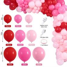 1 Set de Globos con forma de estrella y corazón con efecto explosión de labios, adecuado para el Día de San Valentín, Navidad, Boda, Compromiso, Regalo, Decoración de Aniversario - Multicolor - Ver 7