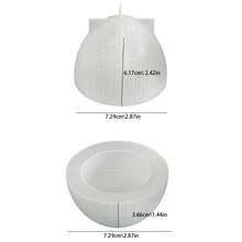 DIY Easter Egg Storage Box Epoxy Resin Silicone Mold, DIY Woven Yarn Egg Storage Jar, Candle Holder, Plaster Cement Silicone Mold, Macrame Egg Decor Mold, Reusable And Easy Demold, Suitable For Creating Holiday Atmosphere - White - View 9