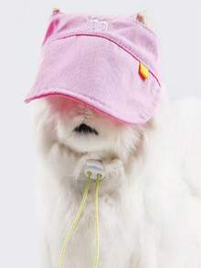 1pc Pet Viral Visor Baseball Cap - Cute Pet Fashion Sun Hat, Multi-Color Dog & Cat Stylish Accessory Cap - Multicolor - View 10