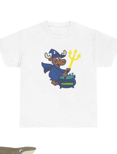 Etsy Moose Witch_ Seattle Mariners Moose _Brewing Up New Wins_. Adult Size