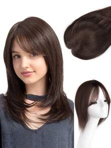 12 Inch Women's Hair Topper Clip-In Bangs, 360° Full Coverage Hair Piece, Suitable For Daily Wear And Those With Thin Hair - S4 - View 4