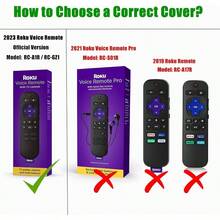 AWYYRemote Cover Replacement For Roku Voice Remote Official RCA1R/ RC-GZ1 Controller Silicone Protective Case With Lanyard Red Sleeve For Roku Streaming Stick Remote - 紅色 - 查看 2