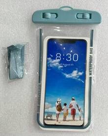 Natación al aire libre bolsa impermeable transparente bolsa impermeable de PVC bolsa impermeable juego de teléfono móvil deportivo - Azul - Ver 8