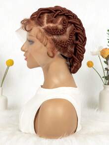 A ANYTIME HD Full Lace Unique Braided Wig, Handmade Braided Wig For Fashion Show Styling, Stylish Wig Accessory