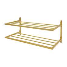 SanBouSi 2-Ebenen Schuhhalter Gold – Offenes Design & Belüftung, 703331 cm, Für Eingangsbereich/Foyer - Gold - Übersicht 6