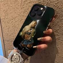 Funda de teléfono W-WWE L-Liv Morgan compatible con  17,16,15,14,13,12,X,8,Pro,Max,Plus,E,SE4,Air,Mini, cubierta negra mate IMD compatible con funda  17 pro max, funda  17 pro, funda  17, funda  16 pro max, funda  17 pro max - z7 - Ver 7