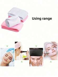 1 szt. Regulowana opaska na głowę, jednokolorowa, antypoślizgowa gumka do włosów, odpowiednia do spa, zabiegów na twarz, makijażu, jogi, kąpieli, pod prysznic, makijażu, akcesoriów do makijażu dla kobiet. Gąbka, opaska na głowę z koroną w kształcie czaszki, opaska na nadgarstek z ręcznikiem, aksamitna opaska na głowę z chmurką, guzik z damską twarzą i fryzurą, wystrój łazienki, wystrój jesienny, fryzura na powrót do szkoły - Wielokolorowe - Zobacz 3