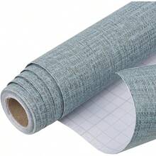 Arthome 40x310CM Pegatina de Vinil,Papel de Tapiz autoadhesivo,Papel Pintado PVC Impermeable, a prueba de Aceite, para Decoración y Revestimiento de mueble, Encimera,Estante,Patrón de tela Beige - Patrón tela gris - Ver 10