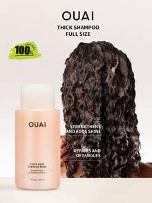 OUAI 300毫升/10液盎司浓缩洗发水 - 质地丰润柔滑，泡沫细腻，深层滋养，抚平粗糙毛躁的头发，强韧发丝，日常清洁并密集修护，令秀发柔软亮泽