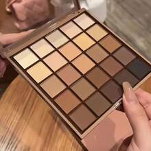 K'APEINE 25 Color Eyeshadow Palette, Multi-Color Pearlescent, Matte, Glitter Shades, Earthy Tones, High Pigmentation, Waterproof, Sweat-Resistant, Versatile For Daily Wear - 04 - View 9