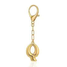 18K  Color Retention Bubble Letter Keychain Pendant 26 English Letters Bag Pendant - Q - 查看 13
