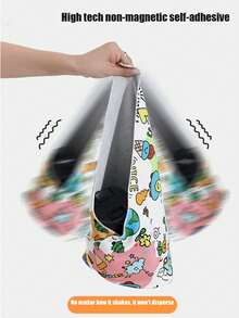 Self-Adhesive Magic Fabric Makeup Bag, Asymmetric Cat Pattern Inner Packaging, Wrinkle Cloth For Photography Lens Storage, Animal Element - Multicolor - View 9