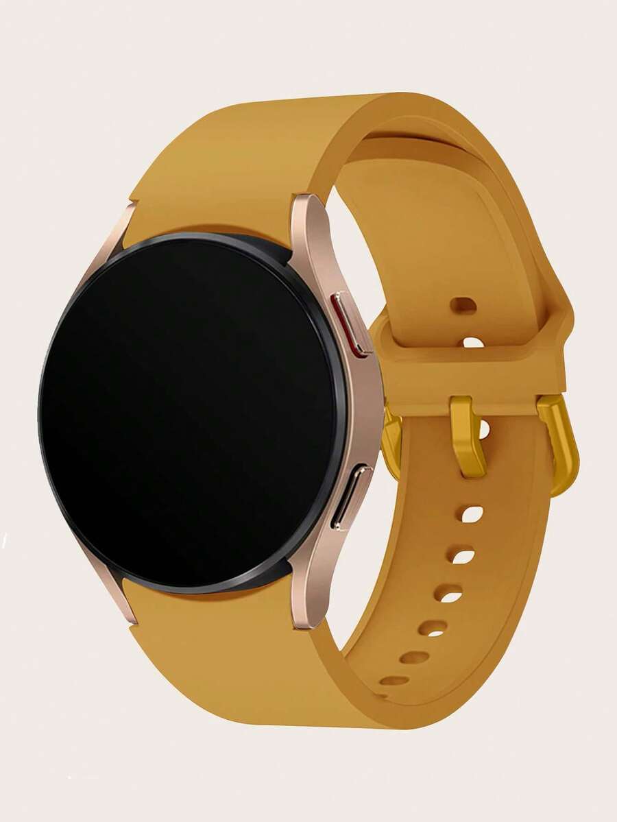 1 条柔软硅胶运动表带，兼容三星 Galaxy Watch 6 44mm 40mm/Galaxy Watch 5/Watch 4 40mm 44mm/Galaxy Watch 5 Pro 45mm/Watch 6 Classic 47mm 43mm，男女通用，可作为返校学生的礼物 - 黃色 - 查看 1