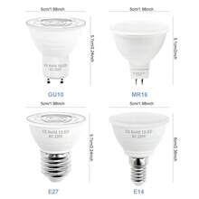 LED灯泡 E27 嵌入式吸顶灯 吊灯 筒灯 220V 室内 E14 客厅厨房办公室书房 日光灯泡 MR16 超市射灯 GU10 卧室蜡烛玉米灯 GU5.3 无频闪护眼家居阳台会议室装饰照明 SMD2835 冷/暖白光 6/12颗LED灯珠 - LED Light Bulb-220V - 查看 11