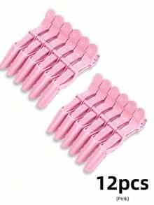 36/24/12/10/7/6/1pc Set Salon Crocodile Clips, Plastic Crocodile Clips, Seamless Bangs Clips, Duck Bill Crocodile Clips, Makeup Artist Side Positioning Clips, Hairstylist Sectioning Clips, Suitable For Salon, Home Or Hotel Travel, Non-Slip Crocodile Clips, Multi-Functional Hair Clips, Hairstyling Tools, Head Accessories, Hair Accessories For Women - Multicolor - View 24