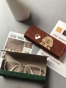 可爱水豚多彩眼镜盒 - 防挤压便携眼镜袋，优质PU皮革，防刮保护配件，旅行配件防风眼镜盒，手提包，太阳镜收纳袋，近视眼镜保护盒，适合挂在包上，眼镜收纳，可用作母亲节礼物，适合旅行、露营、旅行必备品、家居用品和圣诞礼物。 - 彩色 - 查看 2