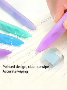 3pcs/Set Colorful Macaron Shaped Erasers, Clean Smudge-Free Pencil Erasers Set