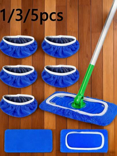 超强吸水可重复使用拖把垫，聚酯纤维清洁布，适用于干湿地面清洁，易于更换拖把垫，家用清洁，干湿擦拭 | 连接垫 | 清洁布，地板清洁拖把