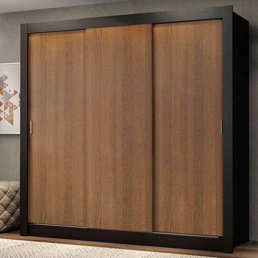 Ropero Closet Madesa Mônaco 3 Puertas Corredizas NM 2 - Multicolor - Ver 1